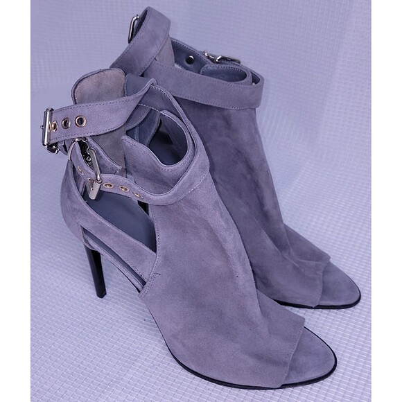 NEW Burberry Open Toe Strappy Gray Heeled Booties US 7.5 / EU 37.5 $995 - Picture 2 of 11